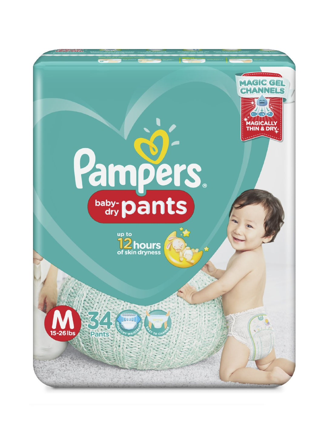 Pampers Baby Dry Pants Medium 34s X 1 Pack (34 Pcs | Edamama